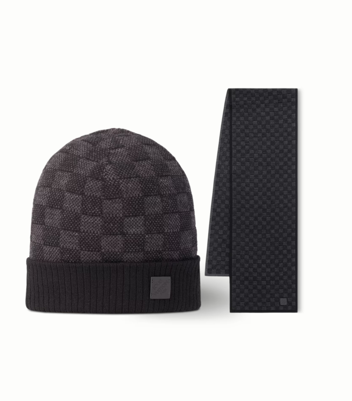 Bonnet & Écharpe Néo Petit Damier