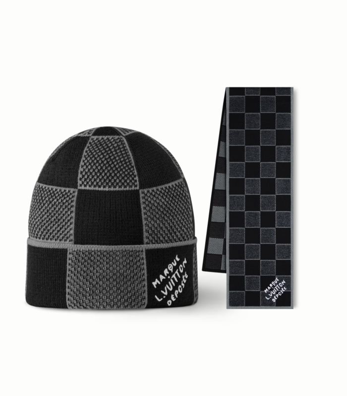 Bonnet & Écharpe Damier Héritage