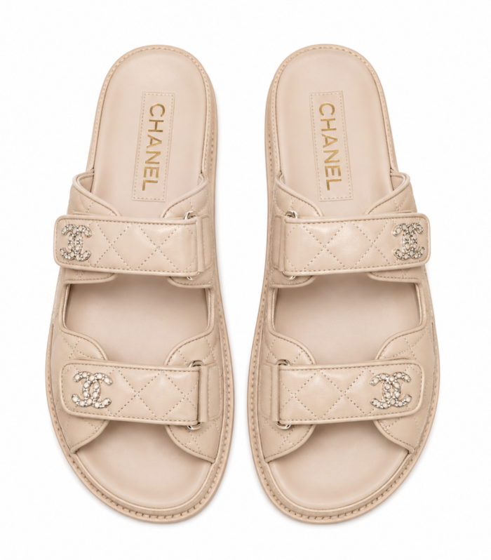Claquettes Beige