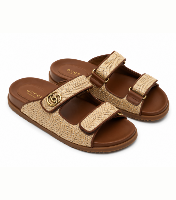 Claquettes GG Beige