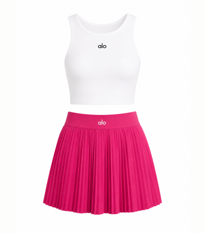 Ensemble Jupe Pink and White